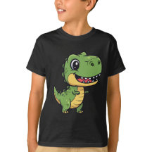 Süßes Cartoon-T-Rex-Dinosaurier-Kinder-T-Shirt