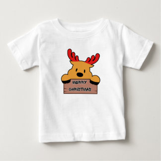Süßes Cartoon-Weihnachtsrentier  Baby T-shirt