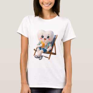 Süßes Cartoon-Zahn-Relaxing/ Lustiges Zahnarzt-Ges T-Shirt