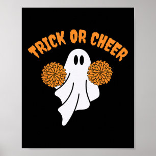 Süßes Cheerleader-Geist-Cheerleading-Trick-or-Trea Poster