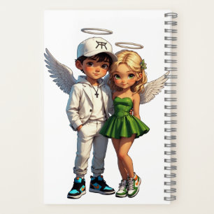 Süßes Cherub Engel Spiral Notizbuch