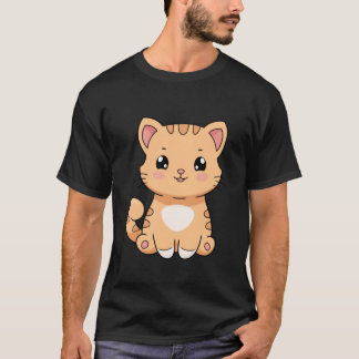 Süßes Chibi-Katze Grafik Unisex-Design für Männer T-Shirt