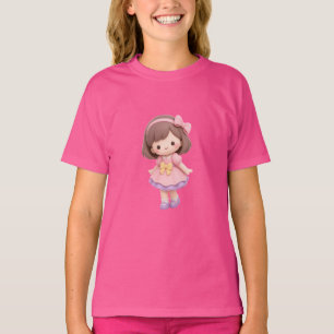 Süßes Chibi-Mädchen-T-Shirt für Mädchen T-Shirt