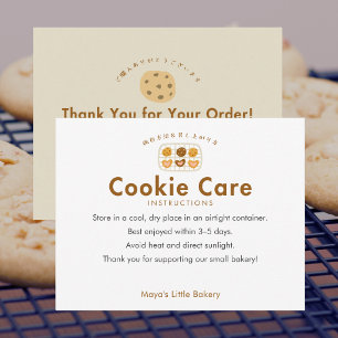 Süßes Cookie auf dem Rack Cookie-Pflegehinweise Dankeskarte