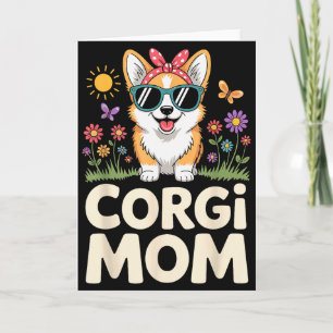 Süßes Corgi-Design für Frauen Mädchen Mutter Hund Karte