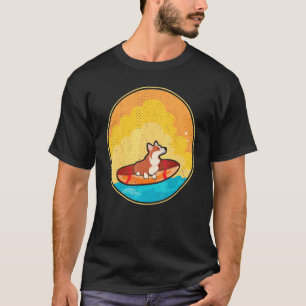 Süßes Corgi-Hundliebhaber-Tee-Welle Corgi-Surfen H T-Shirt