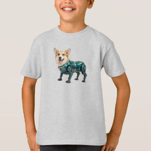 Süßes Corgi-Roboter-Kindert-Shirt T-Shirt