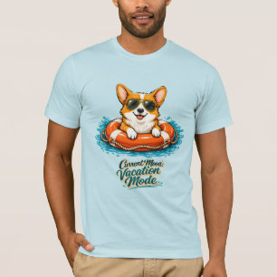 Süßes Corgi-Sommerurlaubs-Modell T-Shirt