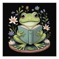 Süßes Cottagecore-Blumenfrosch-Ästhetik-Natur