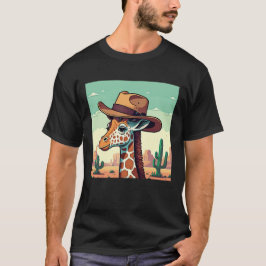 Süßes Cowboy-Giraffen-T-Shirt | Giraffe T-Shirt