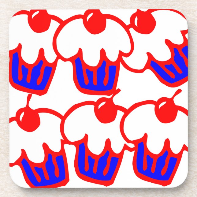 süßes Cupcake Getränkeuntersetzer (Vorderseite)