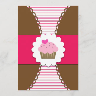 Süßes Cupcake Party Einladung für Kinder