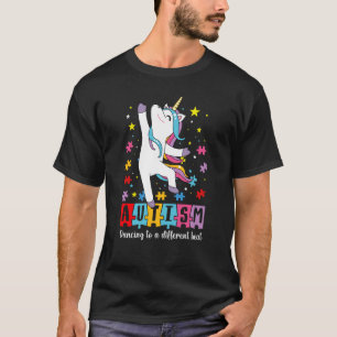 Süßes Dabbing-Einhorn Autismus Tanzt zu einem Ande T-Shirt