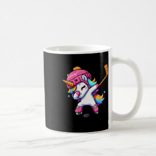 Süßes Dabbing-Einhorn-Eishockey-Mädchen Lustiges E Kaffeetasse