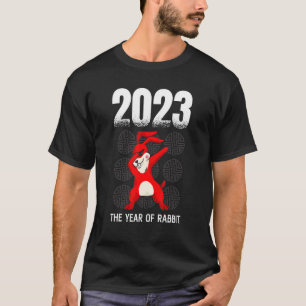 Süßes Dabbing Jahr des Hasen Sternzeichen 2023 T-Shirt