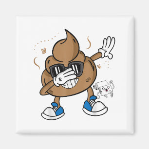 Süßes Dabbing-Kot-Shirt - Lustiges Emoticon Ich Ha Magnet