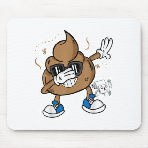 Süßes Dabbing-Kot-Shirt - Lustiges Emoticon Ich Ha Mousepad