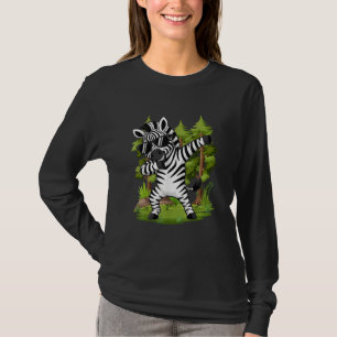 Süßes Dabbing-Zebra Lustiger Zebra-Tanz Tier T-Shirt