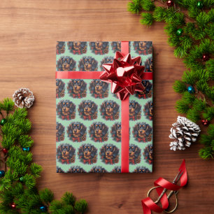 Süßes Dachshund-Weihnachtsgeschenk-Verpackungspapi Geschenkpapier