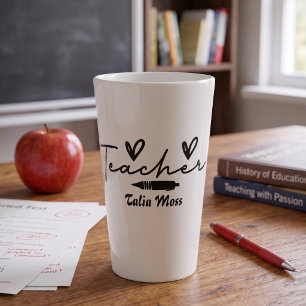 Süßes Dankeschön für Lehrer Milchtasse