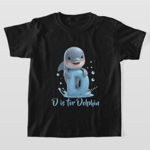 Süßes Delfin-Kinder-T-Shirt   D steht für Delfin A T-Shirt