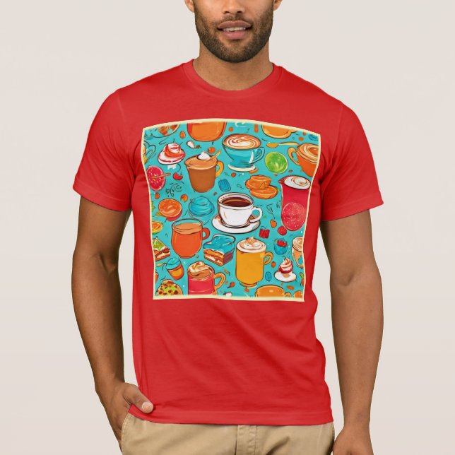 Süßes Dessert & Drink Art T-Shirt (Vorderseite)