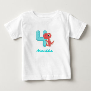 Süßes Dinosaurier-Baby-T-Shirt für vier Monate Baby T-shirt