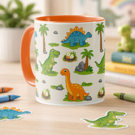 Süßes Dinosaurier-Muster für Kinder Tasse