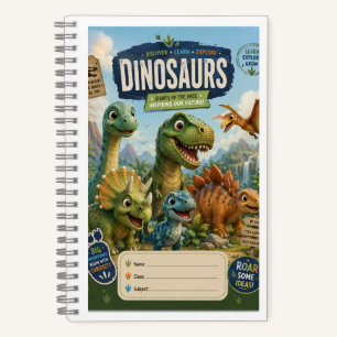 Süßes Dinosaurier-Notizbuch-Cover Premium-Kinder Notizbuch