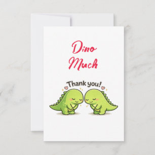 Süßes Dinosaurier-Paar Hochzeit Danke