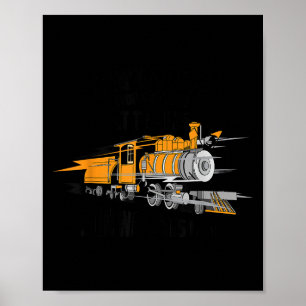 Süßes Don't Stop Look Trains Geschenk Poster