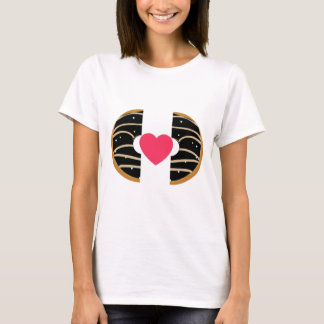 Süßes Donut-Herz-Liebesdesign-Shirt T-Shirt