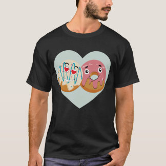 Süßes Donut-Pärchen Liebes-Shirt T-Shirt