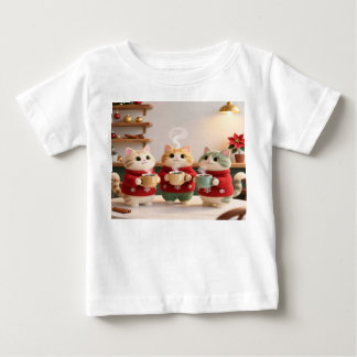 Süßes Drei Katzen Baby Jersey T-Shirt
