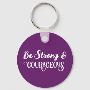 Süßes Dunkelviolett Stark und Mutig Einfach Schlüsselanhänger