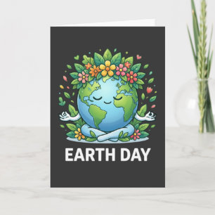 Süßes Earth Day Shirt Floraler Planet Blumenkrone Karte