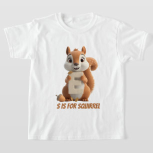 Süßes Eichhörnchen-Kinder-T-Shirt   S steht für Ei T-Shirt