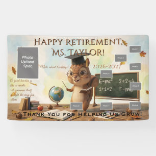Süßes Eichhörnchen-Lehrer-Renteneintritts-Banner 2 Banner