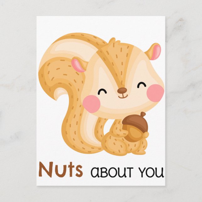 Süßes Eichhörnchen Postkarte (Vorderseite)