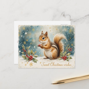 Süßes Eichhörnchen Weihnachten Winter Wald