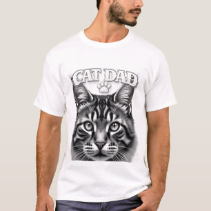Süßes einfaches Design individuelles Katzendaddy s T-Shirt