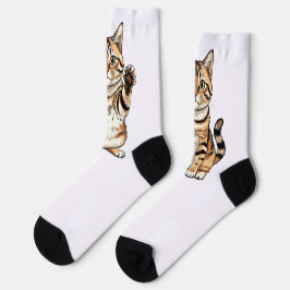 Süßes einfaches Design Männer Katzenliebhaber Socken