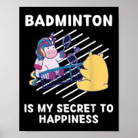 Süßes Einhorn Badminton Ist Mein Geheimnis Zum Glü