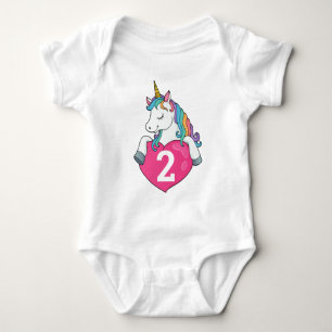 Süßes Einhorn Geburtstagsgeschenk für Mädchen zum Baby Strampler