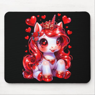Süßes Einhorn Herz Valentinstag Mädchen Kinder Fra Mousepad