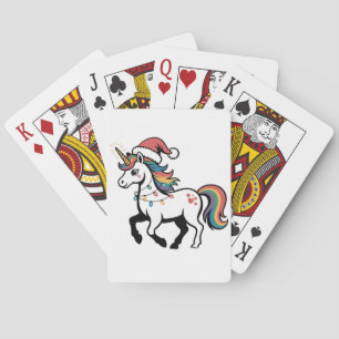 Süßes Einhorn Hirsch Rentier Weihnachtslichter Lus Spielkarten