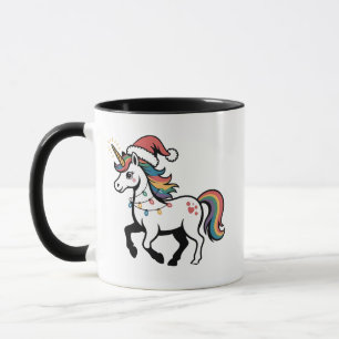 Süßes Einhorn Hirsch Rentier Weihnachtslichter Lus Tasse