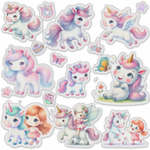 Süßes Einhorn Kawaii Pastell Einhorn-Aufkleber zum Aufkleber