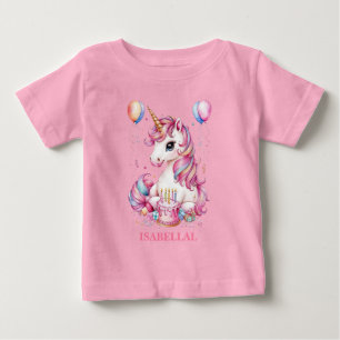 Süßes Einhorn magische Prinzessin Mädchen Geburtst Baby T-shirt