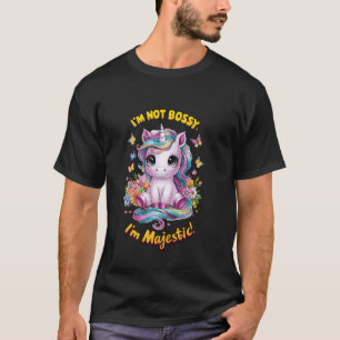 Süßes Einhorn Majestätisches Design Ich Bin Nicht T-Shirt